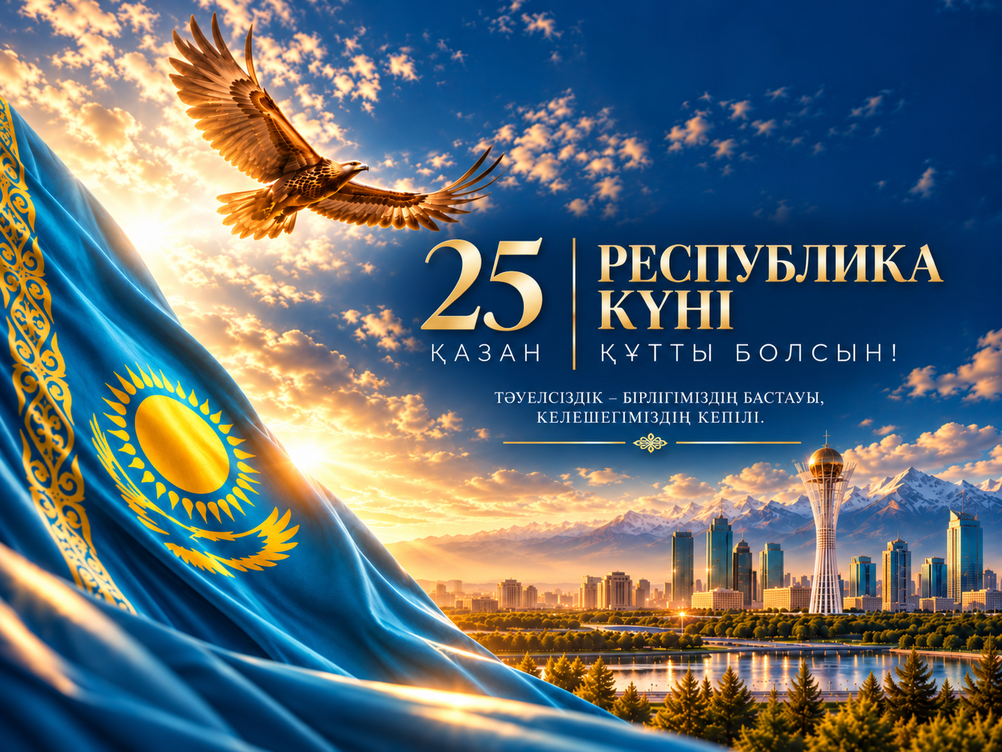 Уважаемые соотечественники! Поздравляю вас с Днём Республики Казахстан!