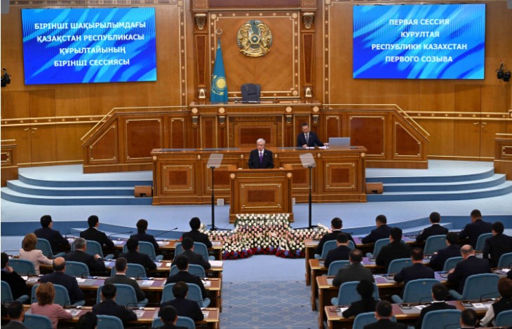 Президент Қасым-Жомарт Тоқаев бірінші шақырылымдағы Құрылтайдың бірінші сессиясының ашылуында сөз сөйледі